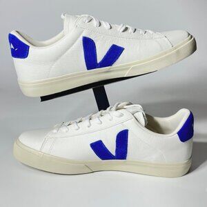 Veja Campo Chromefree Leather Extra White/Paros Blue Sneakers Men Size 46 US12